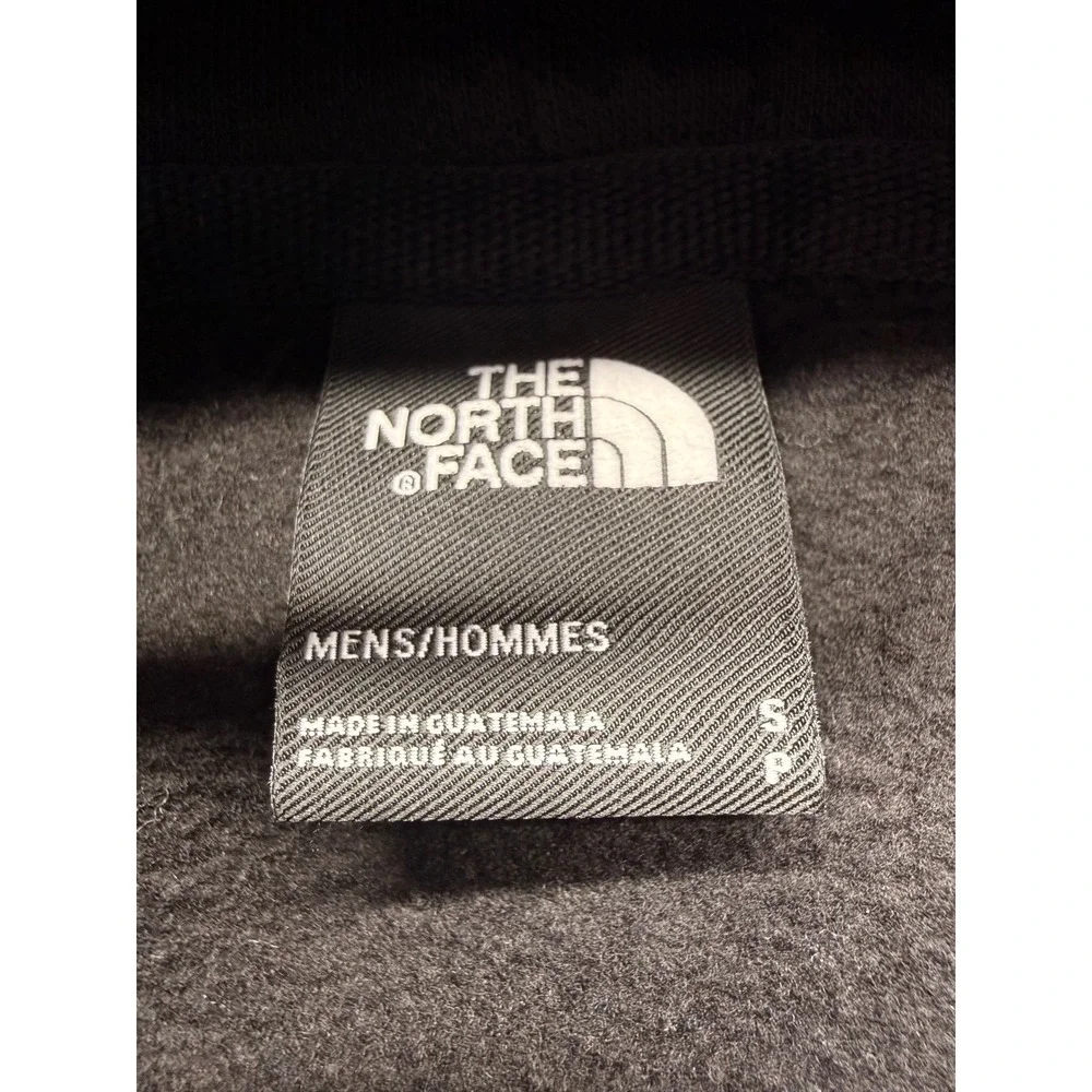 The North Face Mens Black Pullover Hoodie Embroidered Logo Fleece Sweatshirt S